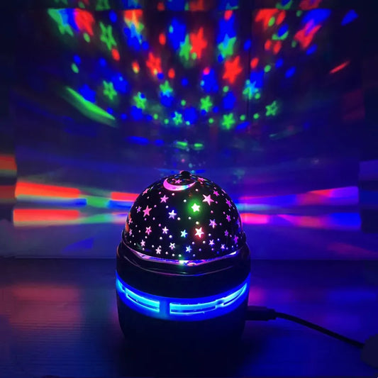 Star Projector Lamp Usb Powered Colorful Rotating