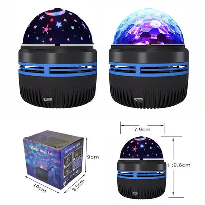 Star Projector Lamp Usb Powered Colorful Rotating